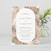 Invitation Mariage de terre ivoire de la Pampa de Bohême (Debout devant)