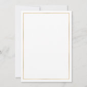 Invitation Mariage de texte classique Simple Elegance Gold (Dos)