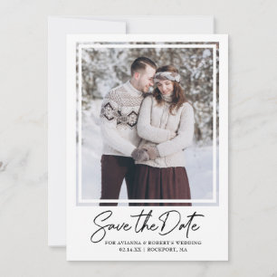Invitation Mariage de texte et de photo simple et élégant