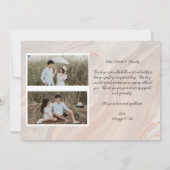 Invitation Mariage de texte photo et script moderne (Dos)