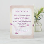 Invitation mariage de texture broussailleuse abstrait (Debout devant)