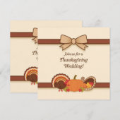 Invitation Mariage de Thanksgiving (Devant / Derrière)
