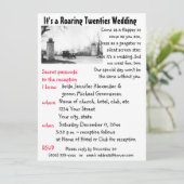 Invitation Mariage de thème d'années '20 d'hurlement (Debout devant)