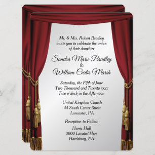 Invitation Mariage de thème de cinéma écran Silver