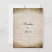 Invitation Mariage de thème musical (Dos)