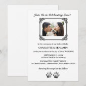 Invitation Mariage de thème Photo Dog personnalisé (Devant / Derrière)