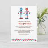 Invitation Mariage de thème Robot mignon (Debout devant)