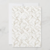 Invitation Mariage de tissage en panier blanc chic (Dos)