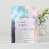 Invitation Mariage de toile peint moderne (Debout devant)