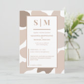 Invitation Mariage de ton café Brown (Debout devant)