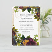 Invitation Mariage de ton pour bijou de Bourgogne céleste (Debout devant)