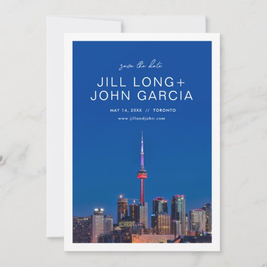 Invitation Mariage de Toronto Enregistrer la date (Devant)
