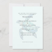 Invitation Mariage de tortue de mer Tropical Light (Devant)