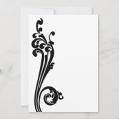 Invitation Mariage de tourbillons de fleurs cosmopolites (Dos)