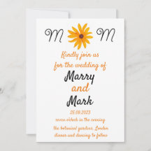 Mariage de tournesol à fleurs jaunes