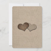 Invitation Mariage de tournesol bleu marine Burlap (Dos)