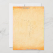 Invitation Mariage de tournesol bohème rustique (Dos)