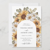 Invitation Mariage de tournesol Boho (Devant)