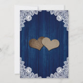 Invitation Mariage de tournesol de Jar en bois bleu de la mar (Dos)