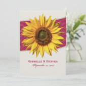 Invitation Mariage de tournesol d'été (Debout devant)