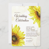 Invitation Mariage de tournesol écossais (Devant)