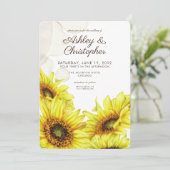 Invitation Mariage de tournesol écossais (Debout devant)