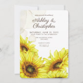 Invitation Mariage de tournesol écossais (Devant)