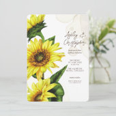 Invitation Mariage de tournesol écossais (Debout devant)