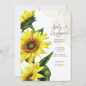Invitation Mariage de tournesol écossais (Devant)