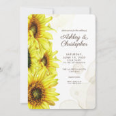 Invitation Mariage de tournesol écossais (Devant)