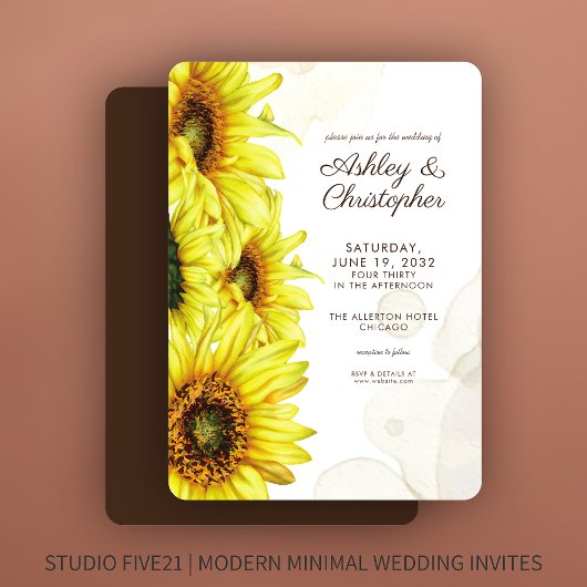 Invitation Mariage de tournesol écossais