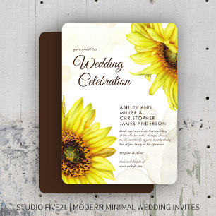 Invitation Mariage de tournesol écossais