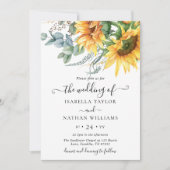 Invitation Mariage de tournesol Eucalyptus (Devant)