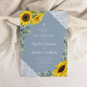 Invitation Mariage de tournesol floral rustique