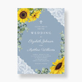Invitation Mariage de tournesol floral rustique