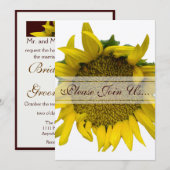 Invitation Mariage de tournesol II (Devant / Derrière)