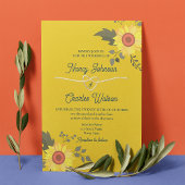 Invitation Mariage de tournesol moderne
