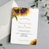 Invitation Mariage de tournesol moderne rustique