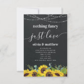Invitation Mariage de tournesol Rustique (Devant)