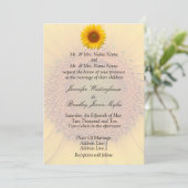 Invitation Mariage de tournesol Stationnaire Floral printemps (Debout devant)