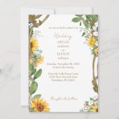 Invitation Mariage de tournesol vintage (Devant)