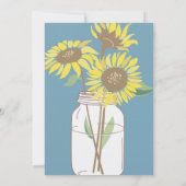 Invitation Mariage de tournesols jaunes (Dos)