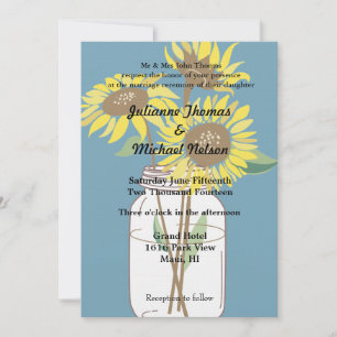 Invitation Mariage de tournesols jaunes