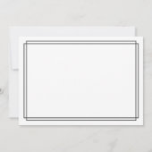 Invitation Mariage de trame classique blanc simple et élégant (Dos)