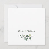 Invitation Mariage de trame Eucalyptus moderne Boho (Dos)