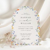 Invitation Mariage de trame Fleur sauvage de printemps