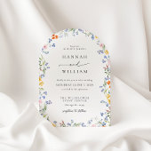 Invitation Mariage de trame Fleur sauvage de printemps