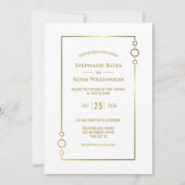 Invitation Mariage de trame or moderne (Devant)