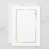 Invitation Mariage de trame or moderne (Dos)
