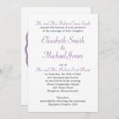 Invitation Mariage de trame Rose Vintage (Devant / Derrière)